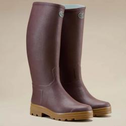 Bottes LE CHAMEAU Saint Hubert Hommes doubl&eacute;es cuir Marron ou Noir Marron 42