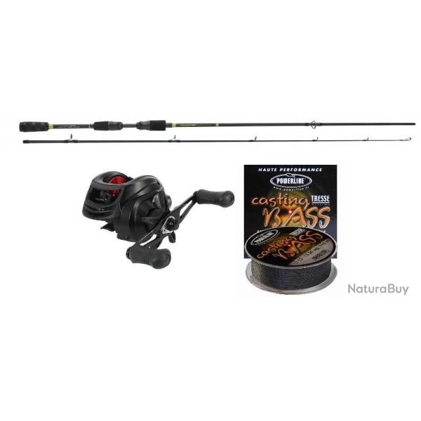 ENSEMBLE GUNKI TROOPER CASTING 1M90 10-28GR + TRESSE CASTING BASS
