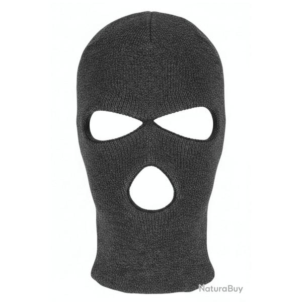 Cagoule Trois Trous Grise en Laine Confort et Chaude Ryder Taille unique Gris