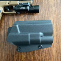 Holster Ceinture Droitier KYDEX Glock 17 X300 Noir Neuf