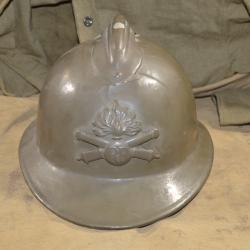 RARE Helmet French Casque Adrian Mod&egrave;le 1926 M26 Artillerie Fabrication Chapelier L&eacute;ger Carton 39/45