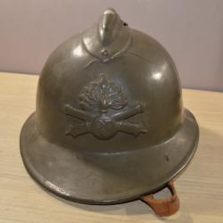 RARE Helmet French Casque Adrian Mod&egrave;le 1926 M26 Artillerie Fabrication Chapelier L&eacute;ger Carton 39/45