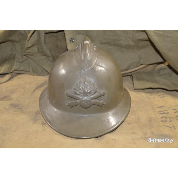RARE Helmet French Casque Adrian Mod�le 1926 M26 Artillerie Fabrication Chapelier L�ger Carton 39/45