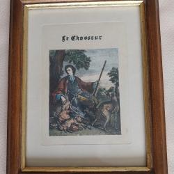 Petit tableau ancien,   Le chasseur
