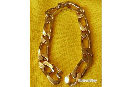 Joli collier chaine en plaqué or mailles jaseron fantaisies Bijoux