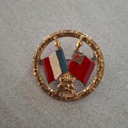 INSIGNE MILITAIRE ENTENTE FRANCO BRITANIQUE WWI/WII  ORIGINAL