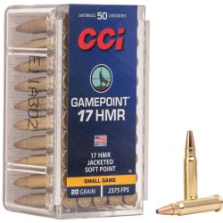 Cartouches CCI .17 HMR Gamepoint 20 grains .17 HMR bte de 50