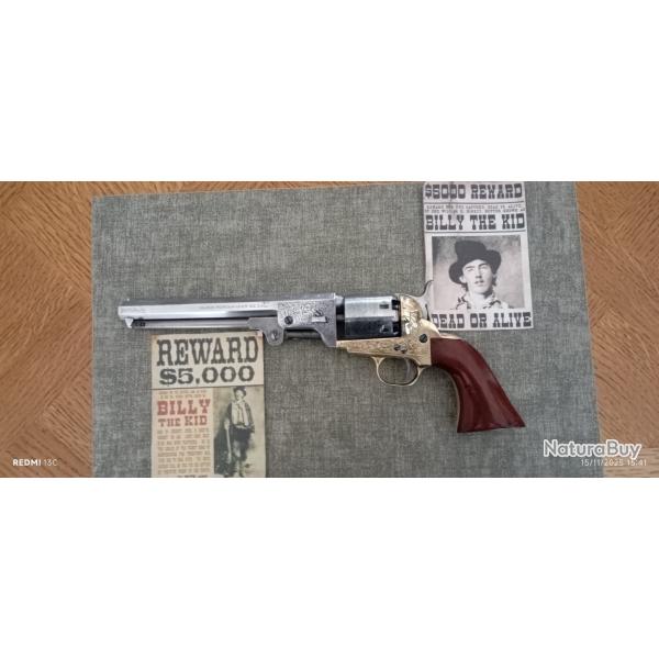 REVOLVER POUDRE NOIRE VERSION LUXE.JOLIES GRAVURES CAL 36 PIETTA.