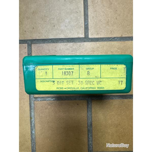 Outils de rechargement, RC BS, 38 spcial Winchester