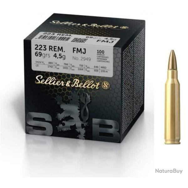 SELLIER & BELLOT cal.223 Rem FMJ 69gr / 100
