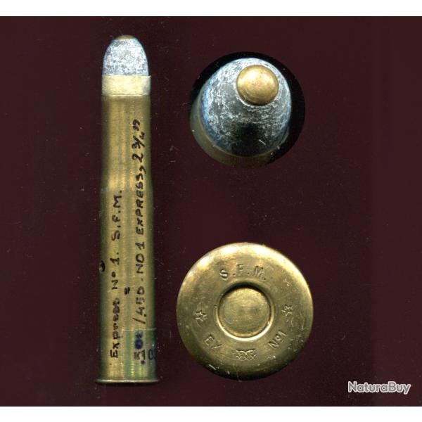 .500/450 Westley-Richards Exp. N�1 - marquage :  SFM * Ex N�1 * - �tui de 69.7 mm - Balle Express