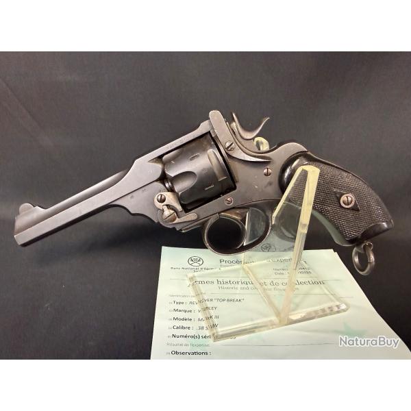 WEBLEY MARKIII calibre 38sw. militaire rgiment
