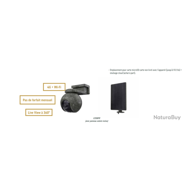 Cam�ra Ezviz sur Batterie HB8 Pro Ranger - Avec Panneau Solaire