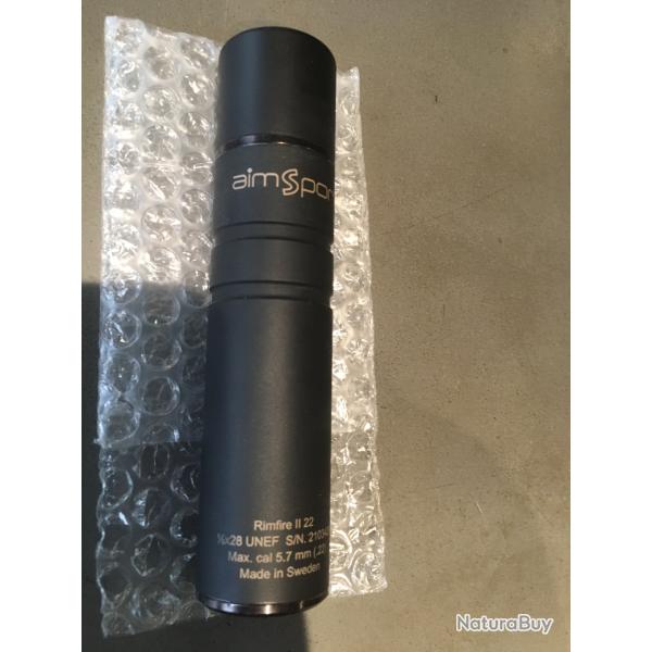 Mod�rateur de son AIM SPORT RIMFIRE II 22 cal. 5.7   filetage 1/2X28