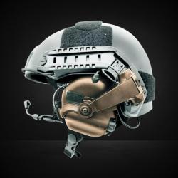 Casque tactique EARMOR M32X MOD4, support M16C pour casque FAST / ARC - Coyote Brown