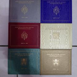 Collection les euros du vatican sous blister cartonn&eacute; du mill&eacute;sime 2006 &agrave; 2021