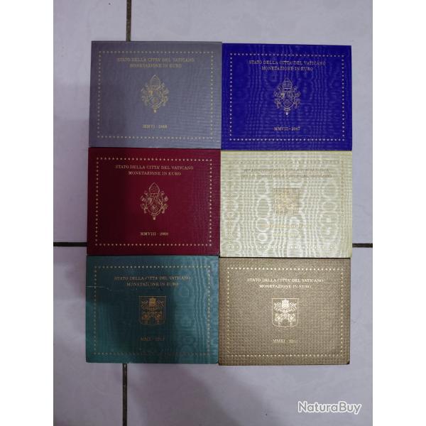 Collection les euros du vatican sous blister cartonn� du mill�sime 2006 � 2021