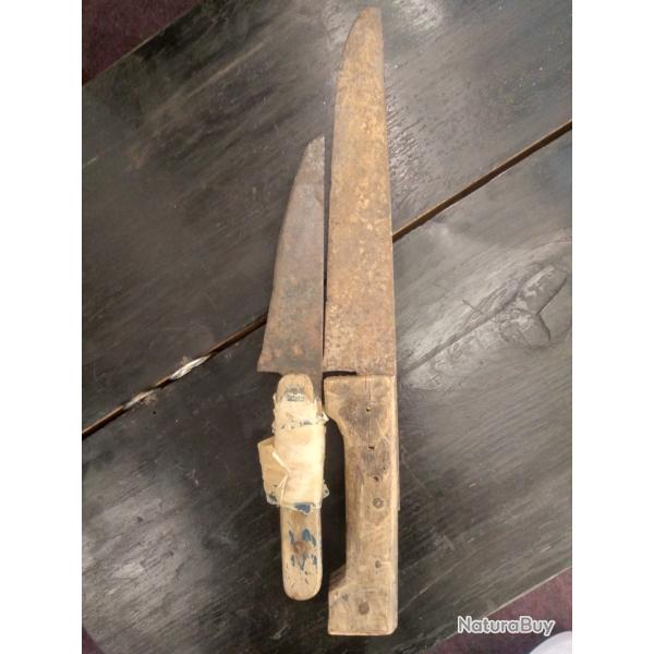 2 couteaux de tranch�e ww1 sans prix de r�serve