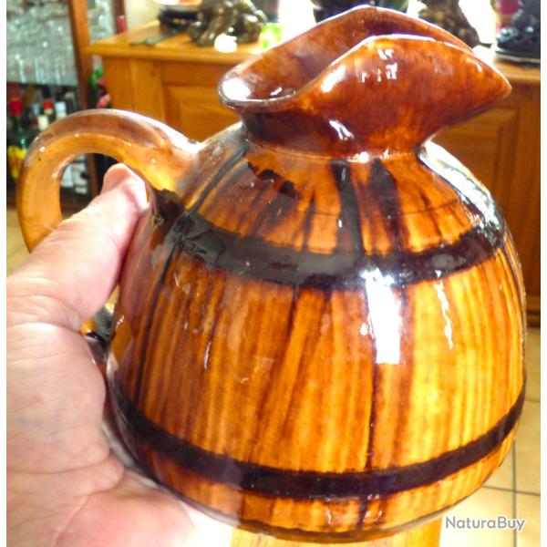 TRES BEAU ET VIEUX PICHET A CIDRE DE VALOGNES EN NORMANDIE FONCTION/COLLECTION - COLORE + BRILLANT