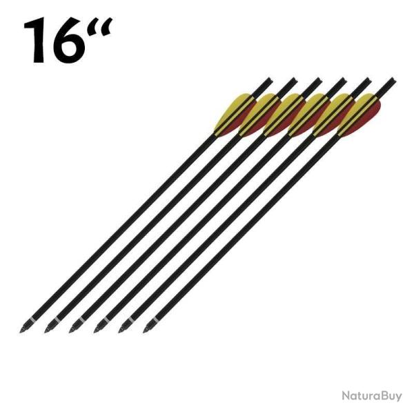 Pack de 6 Fl�ches de 16 pouces (40.6cm) Noir
