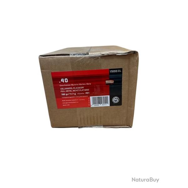 GECO - 1500 projectiles .40 SW (.401") - 180 grains - FMJ FN - 2318151