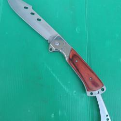 GRAND  COUTEAU  PLIANT  :  STEEL . U.S.A. .   PARFAIT ETAT  .