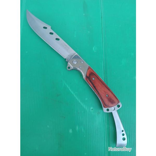 GRAND  COUTEAU  PLIANT  :  STEEL . U.S.A. .   PARFAIT ETAT  .