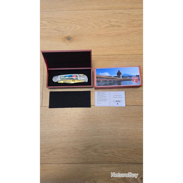 Couteau de collection Suisse  cran d'arrt. Edition limite n315