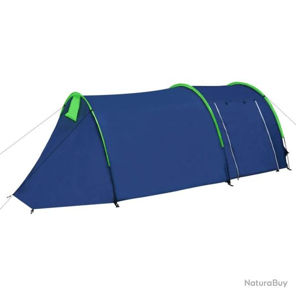 Tente de camping 4 personnes Bleu marine et vert