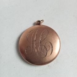 medaillon du 19ème en or 14k porte photo diamètre 33mm 13,15 gr