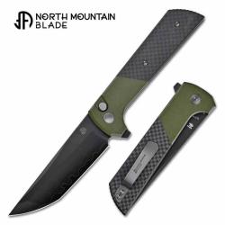 Couteau North Mountain Blade Chop 2 Lame Acier SLD-Magic DLC Manche Alu Vert/FCarbone NMB2407SGCFD
