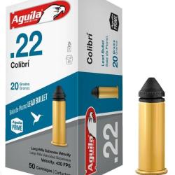 Munitions AGUILA calibre 22LR Bosquette longue "Colibri" x50