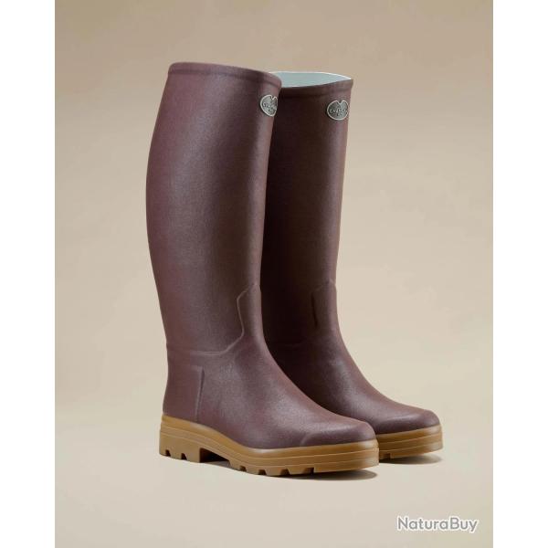 Bottes LE CHAMEAU Saint Hubert Hommes doubl�es cuir Marron ou Noir MARRON 46 38
