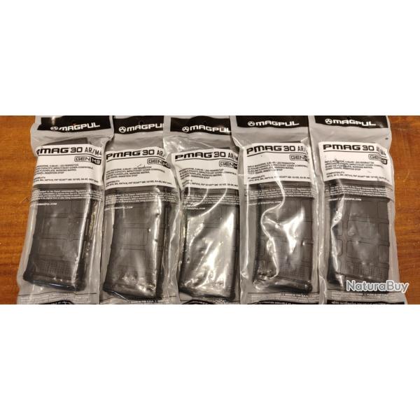 Chargeur Magpul PMAG Gen3 - AR-15/M4 - 223Rem/300BLK - Lot de 5