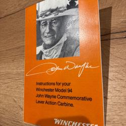 Notice carabine John Wayne en anglais.