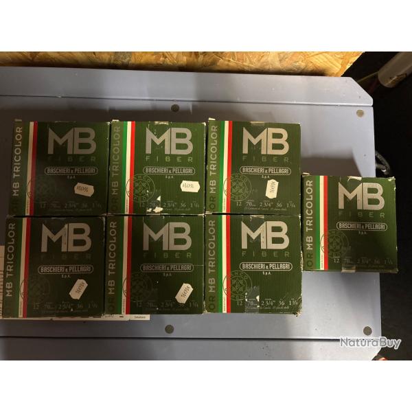 Lot cartouches B&P MB Fiber calibre 12/70