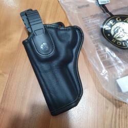 Holster vega holster gaucher cuir revolver 4 pouces