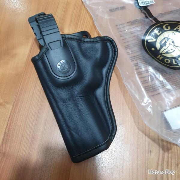 Holster vega holster gaucher cuir revolver 4 pouces