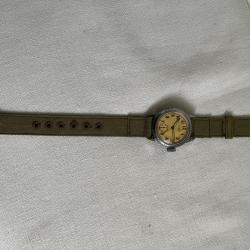 WW2 montre Waltham militaire; ORD OF-174133; remontage manuel; 17rubis; bracelet NOS