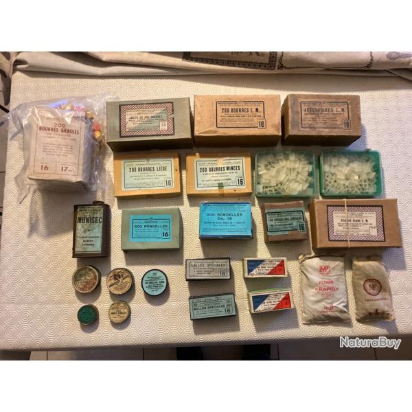 Lot d'accessoires rechargement Manufrance cal 16