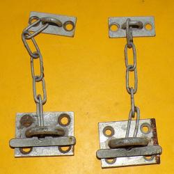 ARMEE AMERICAINE U.S : LOT DE 2 FERMETURES POUR CAISSE EN BOIS DE L'ARMEE AMERICAINE , BON  ETAT  VO