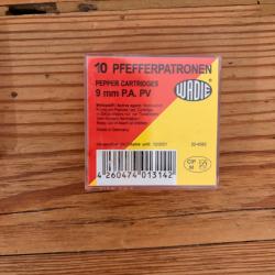 10 cartouches Wadie &agrave; gaz pepper 9mm PAK