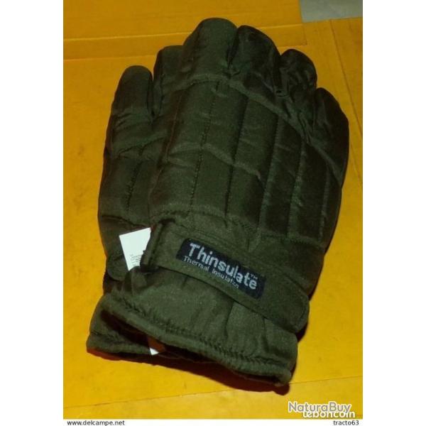 PAIRE DE GANTS POUR LE FROID GENRE MILITAIRE COULEUR NOIR OU KAKI AU CHOIX  , FABRICATION BOMALAND ,