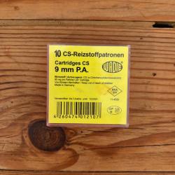 10 cartouches Wadie &agrave; gaz cs 9mm PAK