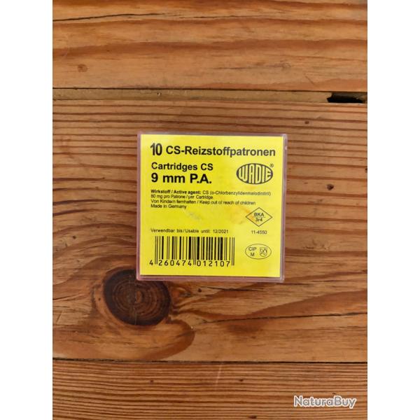 10 cartouches Wadie � gaz cs 9mm PAK