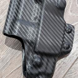 Holster Glock 19 + lampe Olight baldr S IWB Kydex TRB