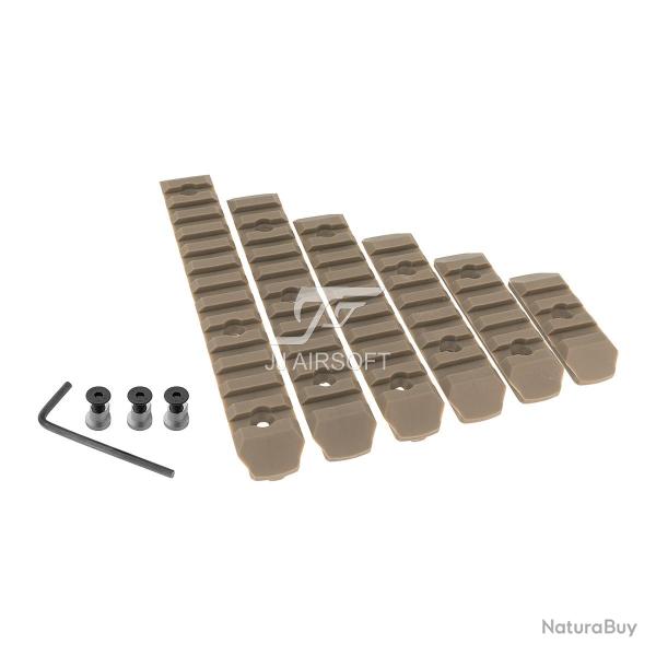 Set Rail (6 pcs) pour Garde-Main Keymod (JJ Airsoft) D�sert