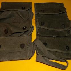 PORTES GRENADES DE L'ARMEE FRANCAISE EN LOT DE 2  ,SANGLE POUR ATTACHER AUTOUR DE LA CUISSE ,  PASSA