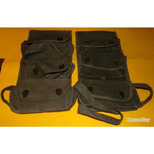 PORTES GRENADES DE L'ARMEE FRANCAISE EN LOT DE 2  ,SANGLE POUR ATTACHER AUTOUR DE LA CUISSE ,  PASSA