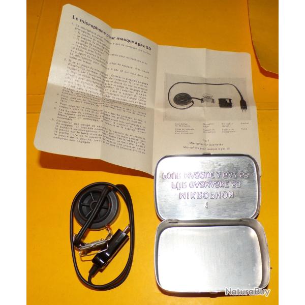 ARMEE SUISSE : MICRO POUR RADIO DANS M.A.G , AVEC SA DOCUMENTATION EN FRANCAIS ET EN ALLEMAND , DANS